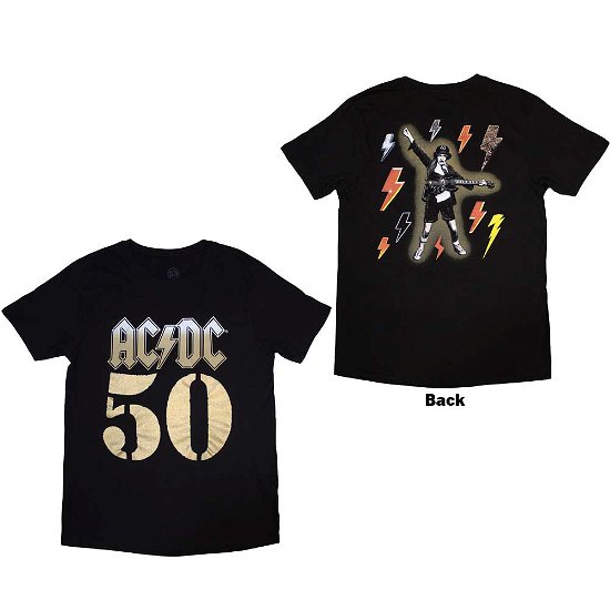 AC/DC Unisex T-Shirt: Bolt Array (Back Print) - AC/DC - Koopwaar -  - 5056737235203 - 