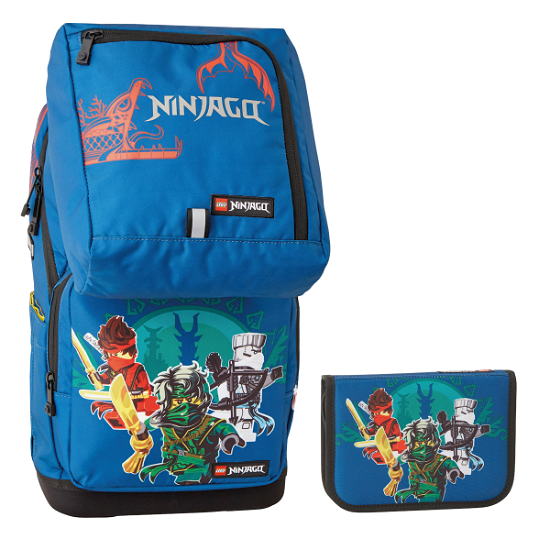 Lego - Optimo Starter School Bag W. Gym Bag & Pencil Case - Ninjago Blue (20254-2303) - Lego - Merchandise -  - 5711013115203 - 
