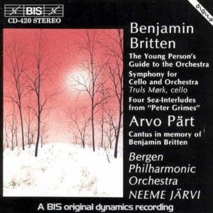 Cover for Britten / Jarvi / Bergen Phil · Symphony for Cello &amp; Orchestra (CD) (1994)