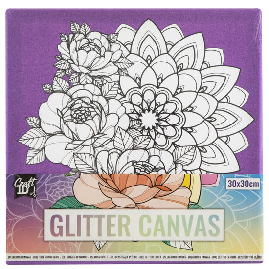 Cover for Craft Id · Craft Id - Glitter Canvas With Print 30x30 Cm - Flower (Leksaker)