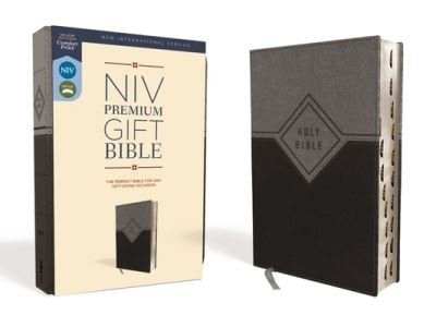 Cover for Zondervan · NIV, Premium Gift Bible, Leathersoft, Black / Gray, Red Letter Edition, Indexed, Comfort Print (Bog) (2019)