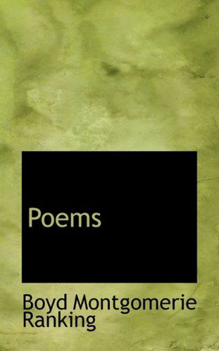 Cover for Boyd Montgomeri Ranking · Poems (Paperback Bog) (2008)