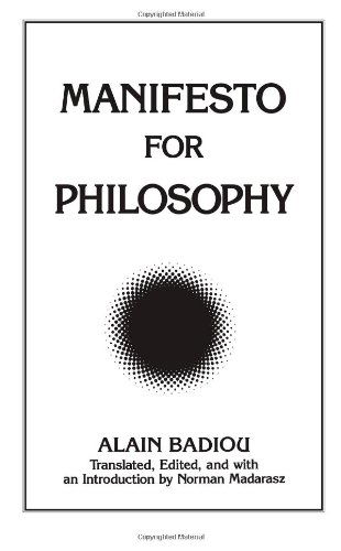 Cover for Alain Badiou · Manifesto for Philosophy - SUNY series, Intersections: Philosophy and Critical Theory (Paperback Book) (1999)