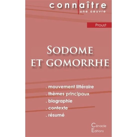 Cover for Marcel Proust · Fiche de lecture Sodome et Gomorrhe de Marcel Proust (Analyse litteraire de reference et resume complet) (Paperback Bog) (2022)