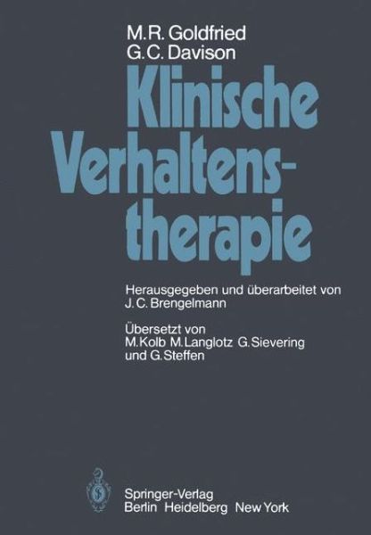 Cover for M. R. Goldfried · Klinische Verhaltenstherapie (Paperback Book) [German edition] (1979)