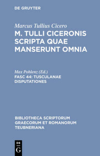 Cover for Cicero / Pohlenz · Scripta Quae Manserunt Omnia, Pb (Book) [Reprint 1918 edition] (1982)