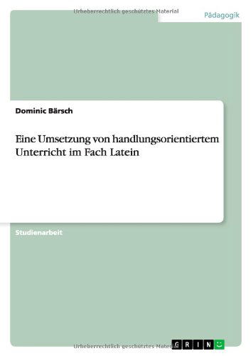 Cover for Bärsch · Eine Umsetzung von handlungsorie (Book) [German edition] (2013)