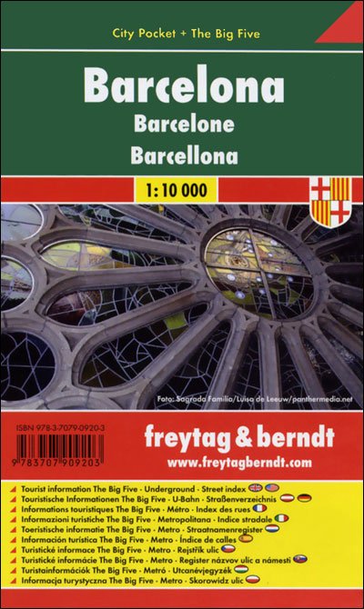 Barcelona City Pocket + the Big Five Waterproof 1:10 000 - Freytag-berndt Und Artaria Kg - Bøker - Freytag-Berndt - 9783707909203 - 1. desember 2018