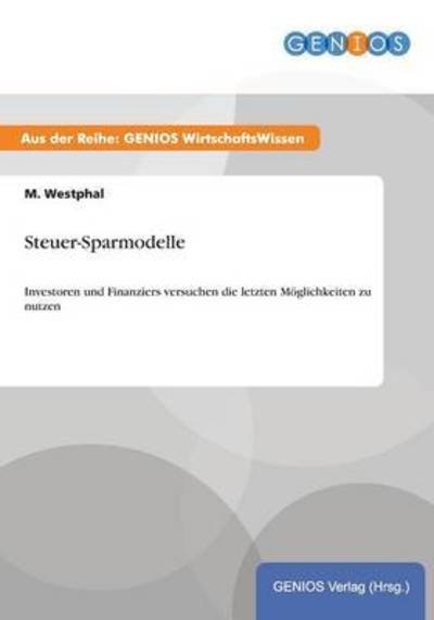 Cover for M Westphal · Steuer-sparmodelle (Pocketbok) (2015)