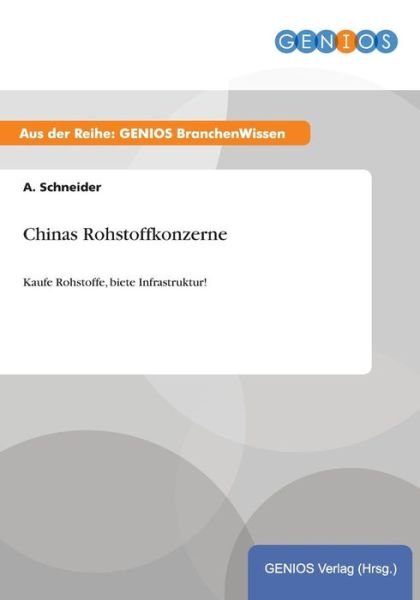 Cover for A Schneider · Chinas Rohstoffkonzerne (Pocketbok) (2015)