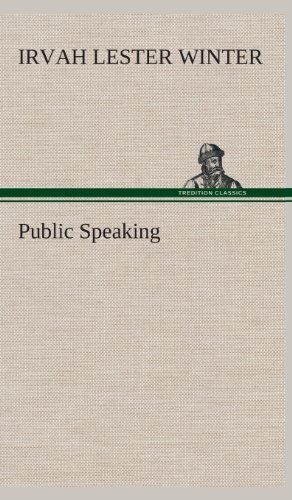 Cover for Irvah Lester Winter · Public Speaking (Hardcover Book) (2013)