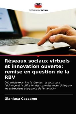 Cover for Gianluca Caccamo · Reseaux sociaux virtuels et innovation ouverte (Paperback Book) (2021)