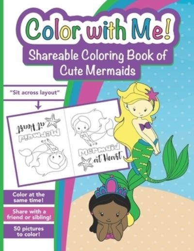 Cover for Piper Maria · Color with Me! Shareable Coloring Book of Cute Mermaids (Paperback Bog) (2021)