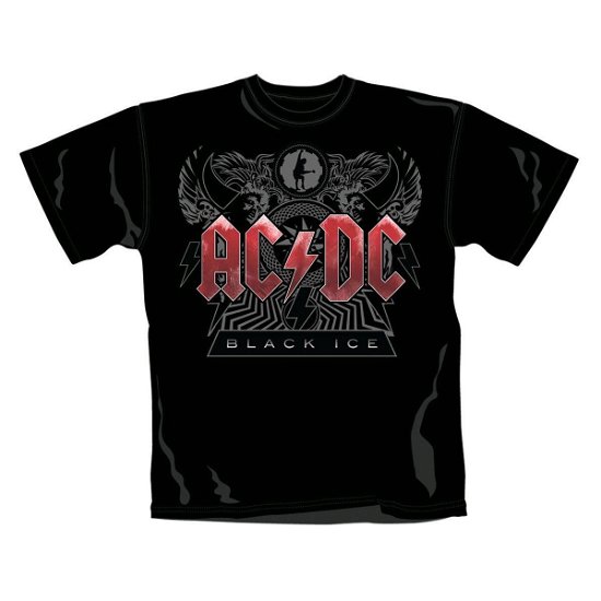 Cover for AC/DC · AC/DC - Black Ice Mens T-shirt Black Polybag (Klær) [size XL] (2010)