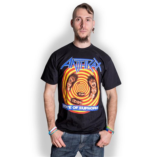 Cover for Anthrax · Anthrax Unisex T-Shirt: State of Euphoria (T-shirt) [size S] [Black - Unisex edition] (2018)