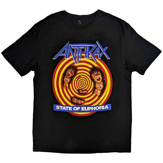 Anthrax · Anthrax Unisex T-Shirt: State of Euphoria (T-shirt) [size S] [Black - Unisex edition] (2018)