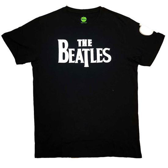 The Beatles Unisex T-Shirt: Drop T Logo App Slub (Applique) - The Beatles - Merchandise - Apple Corps - Apparel - 5055979985204 - 