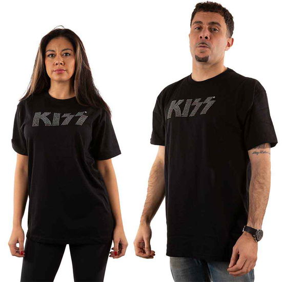 Cover for Kiss · KISS Unisex T-Shirt: Logo (Embellished) (T-shirt) [size M] [Black - Unisex edition] (2019)