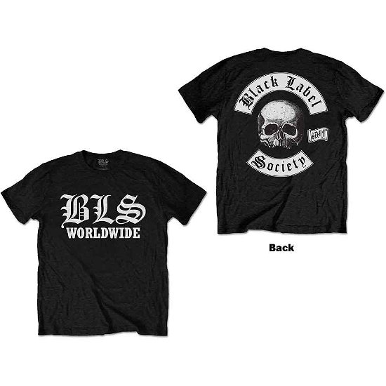 Black Label Society Unisex T-Shirt: Worldwide (Back Print) - Black Label Society - Merchandise -  - 5056368687204 - 