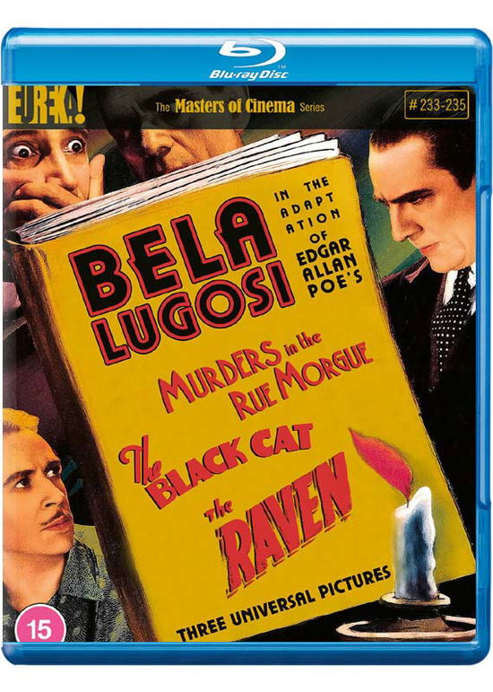 Cover for Three Edgar Allan Poe Adaptations Starring Bela Lugosi MOC  BLURAY · Murders In The Rue Morgue / The Black Cat / The Raven: Three Edgar Allan Poe Adaptations Starring Bela Lugosi (Blu-Ray) (2021)