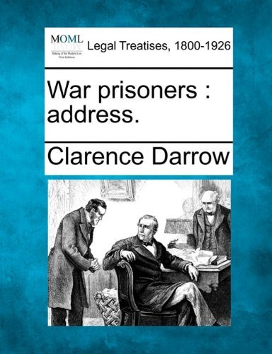 Cover for Clarence Darrow · War Prisoners: Address. (Paperback Bog) (2010)