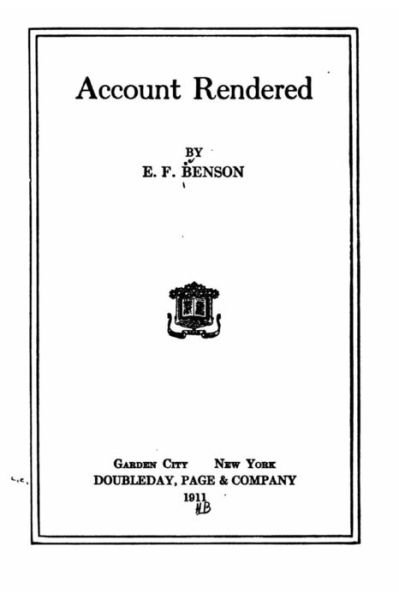 Cover for E F Benson · Account Rendered (Paperback Bog) (2015)