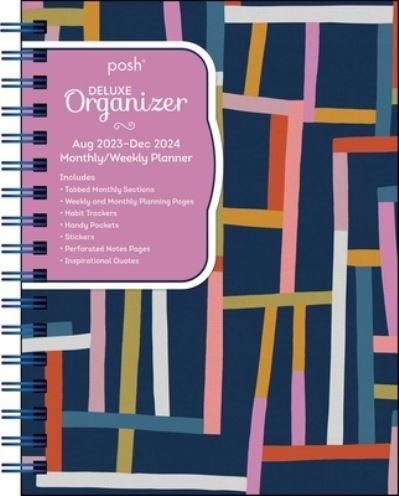 Cover for Andrews McMeel Publishing · Posh: Deluxe Organizer 17-Month 2023-2024 Monthly / Weekly Softcover Planner Calendar: Crossroads Geometric (Calendar) (2023)