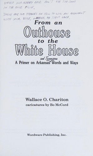 Cover for Wallace O. Chariton · Outhouse to White House Pb (Book) (1993)