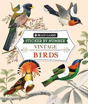 Cover for Publications International Ltd · Brain Games - Sticker By Number - Vintage: Birds (28 Images To Sticker) (Buch) (2023)