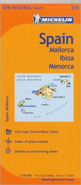 Cover for Michelin Travel &amp; Lifestyle · Spain - Baleares (Maps / Regional (Michelin)) (Map) [9th edition] (2018)