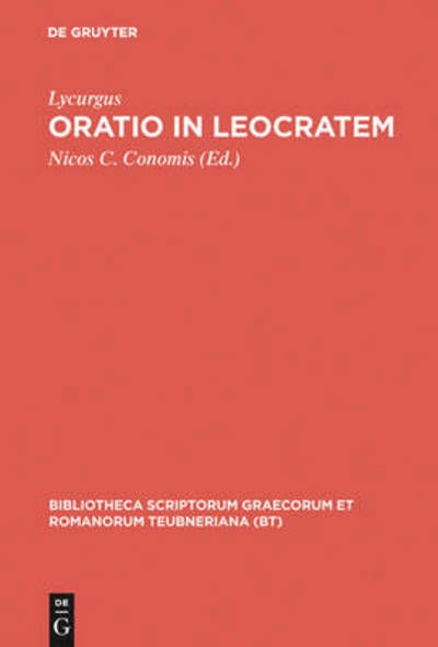 Oratio in Leocratem - Lycurgus - Bücher - K.G. SAUR VERLAG - 9783598715204 - 1970
