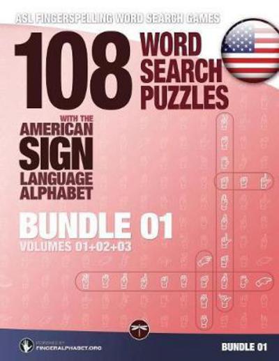 Cover for Fingeralphabet Org · 108 Word Search Puzzles with the American Sign Language Alphabet (Paperback Book) (2017)