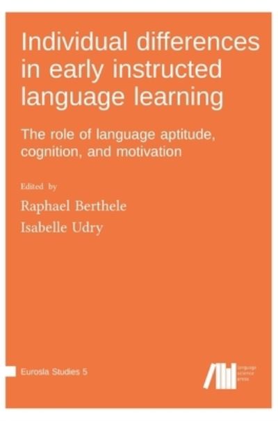 Cover for Raphael Berthele · Individual differences in early instructed language learning (Hardcover bog) (2021)