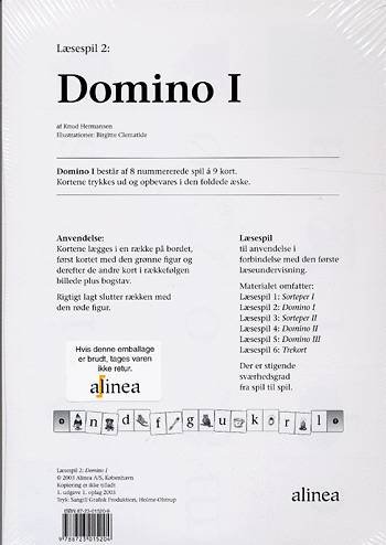 Læsespil 2, Domino 1 - Knud Hermansen - Andere - Alinea - 9788723015204 - 6 november 2003