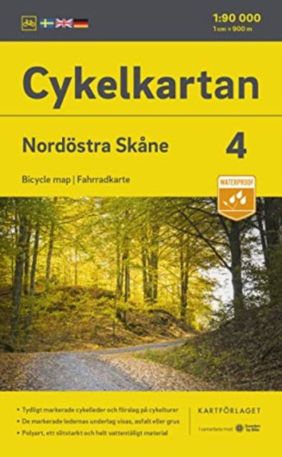Cover for Skane North east cycling map - Cykelkartan (Map) (2023)