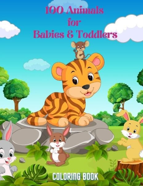 Cover for Fiona Abbott · 100 Animals for Babies &amp; Toddlers - Coloring Book (Pocketbok) (2020)