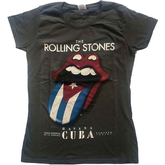 The Rolling Stones Ladies Tee: Havana Cuba - The Rolling Stones - Merchandise -  - 5056368680205 - 