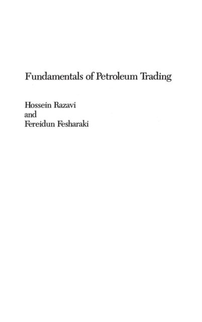 Cover for Hossein Razavi · Fundamentals of Petroleum Trading (Hardcover Book) (1991)