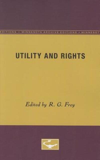 Cover for R G Frey · Utility and Rights (Taschenbuch) (1984)