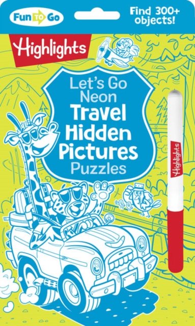 Cover for Highlights · Let's Go Neon Travel Hidden Pictures Puzzles - Highlights Fun to Go (Book) (2023)