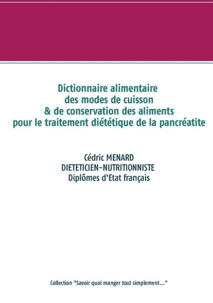 Cover for Menard · Dictionnaire des modes de cuisso (Buch) (2020)