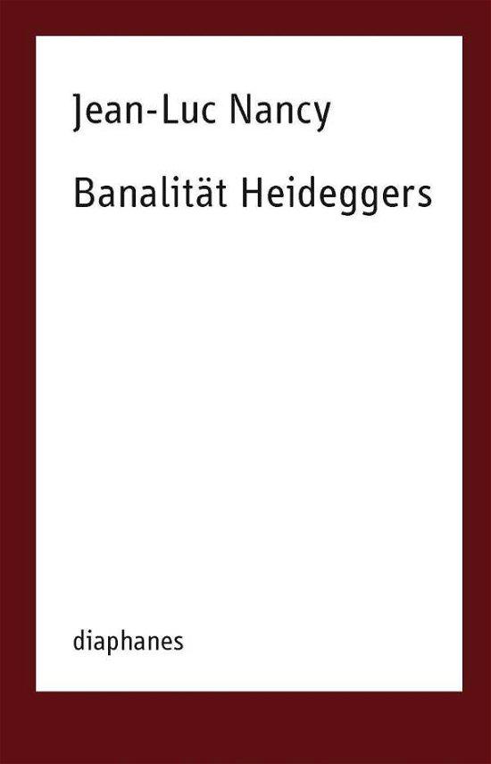 Cover for Nancy · Banalität Heideggers (Book)