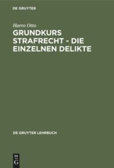 Cover for Otto Harro · Grundkurs Strafrecht (Inbunden Bok) (1998)