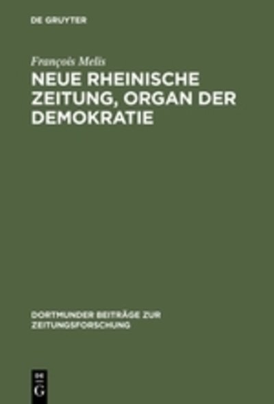 Cover for Melis · Neue Rheinische Zeitung, Organ de (Book) (2000)