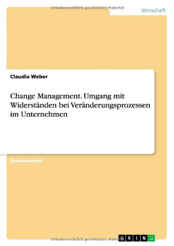 Cover for Weber · Change Management. Umgang mit (Book) [German edition] (2011)