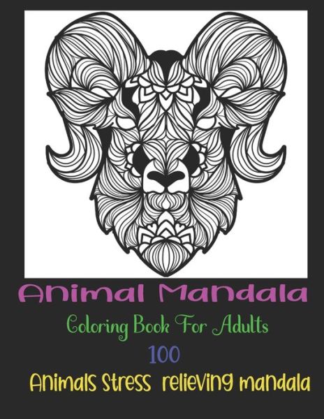 Cover for Lenoox Wonderful Mandala · Animal Mandala Coloring Book For Adults, 100 Animals Stress relieving mandala (Paperback Book) (2020)