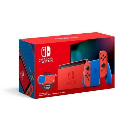 Nintendo Switch Console Mario Red Blue Edition + Carry Case EU Switch - Switch - Gadżety - Nintendo - 0045496453206 - 