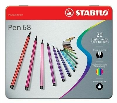 STABILO Pen 68 in Metalen Doos 20kl. - Stabilo - Merchandise - Stabilo - 4006381327206 - 