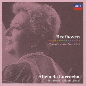 Cover for Alicia De Larrocha · Beethoven:piano Concertos No.5`emperor`&amp;no.4 (CD) [Japan Import edition] (2009)