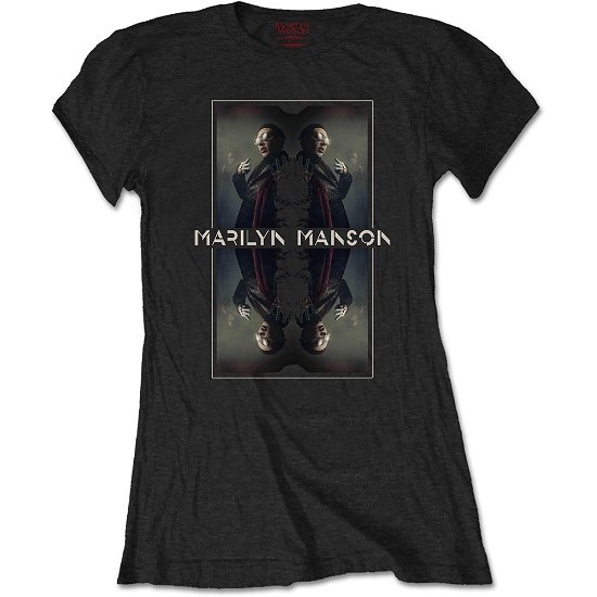 Cover for Marilyn Manson · Marilyn Manson Ladies Tee: Mirrored (Klær) [size S] [Black - Ladies edition]